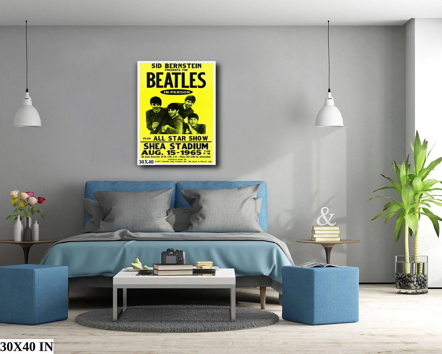 The Beatles at Shea Stadium concert poster