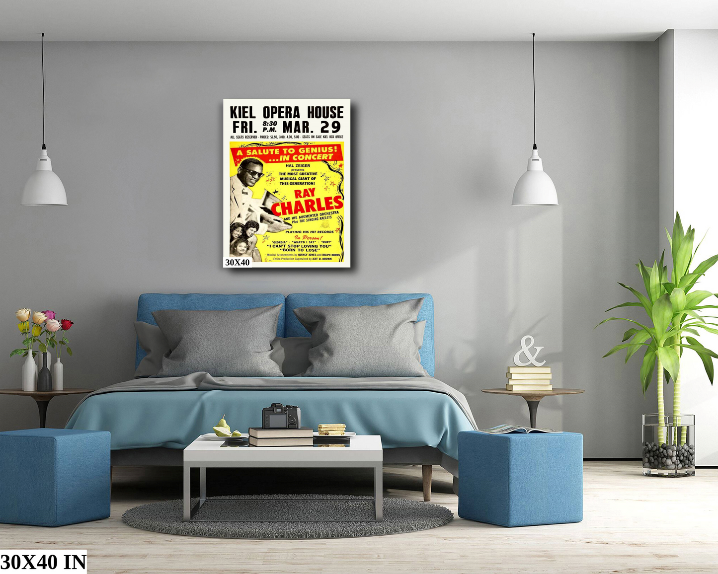 Ray Charles concert poster