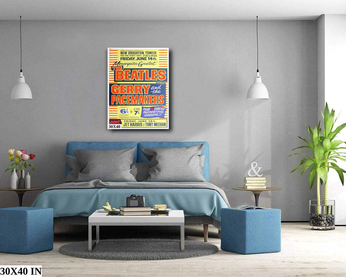 The Beatles Gerry And The Pacemakers concert poster
