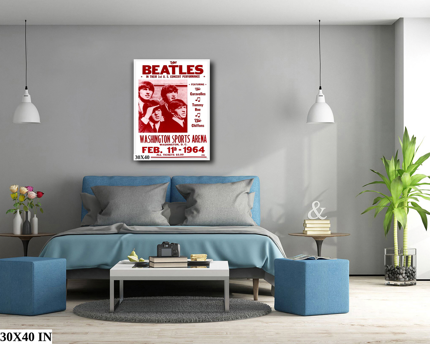 The Beatles at the Washington Sports Arena concert poster
