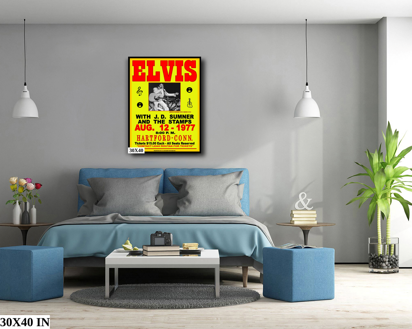 Elvis 1977 concert poster