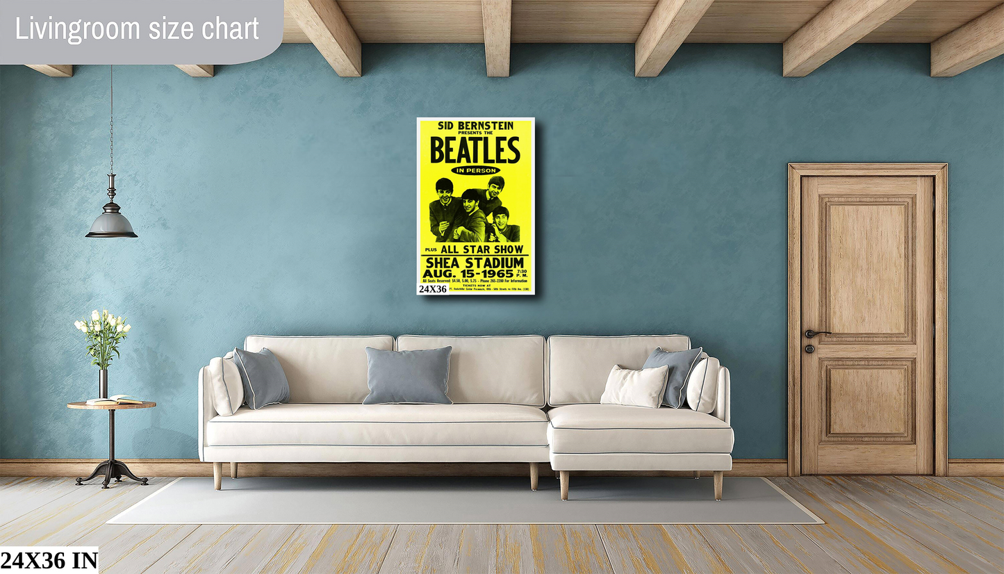 The Beatles at Shea Stadium concert poster