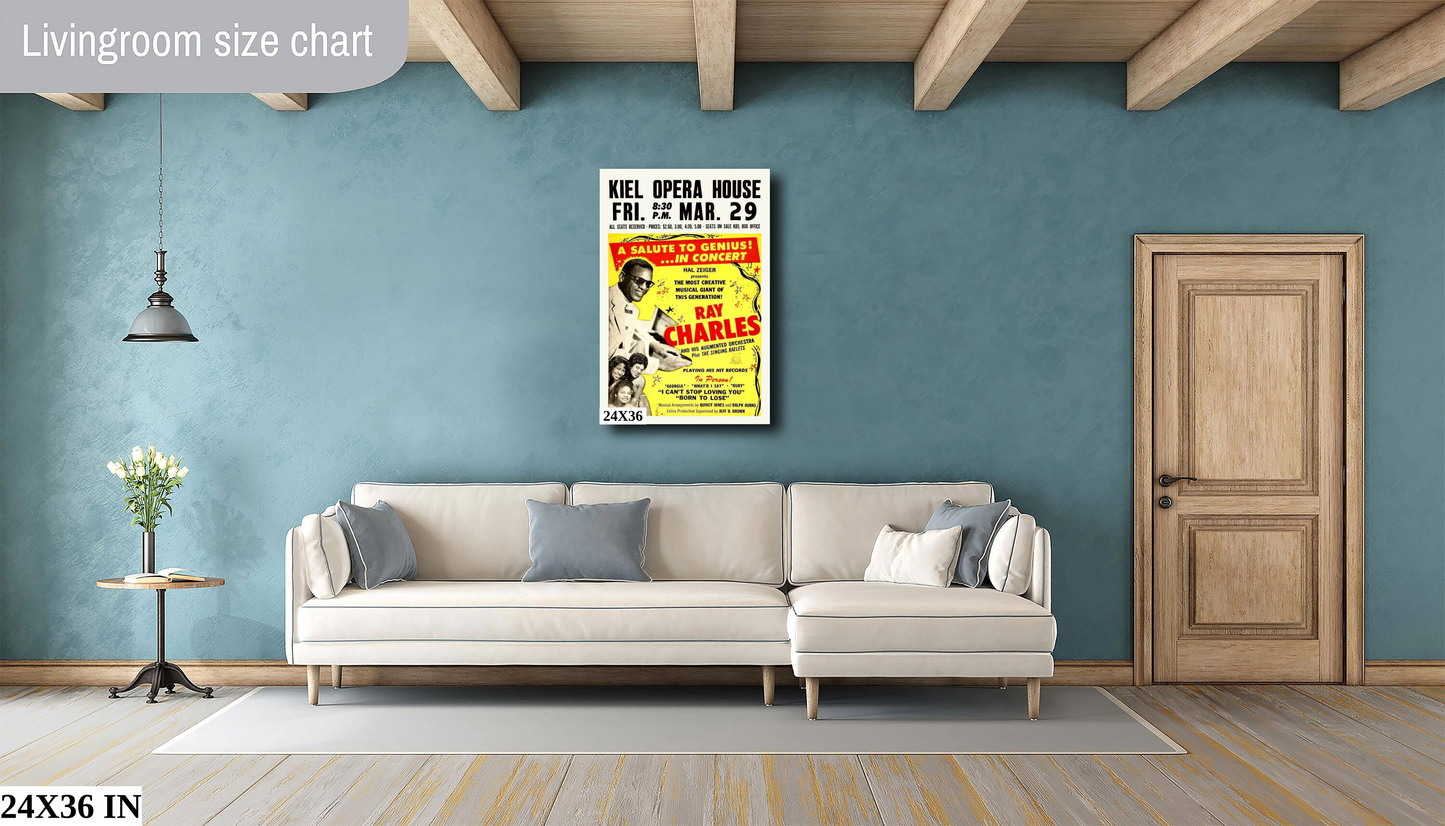 Ray Charles concert poster