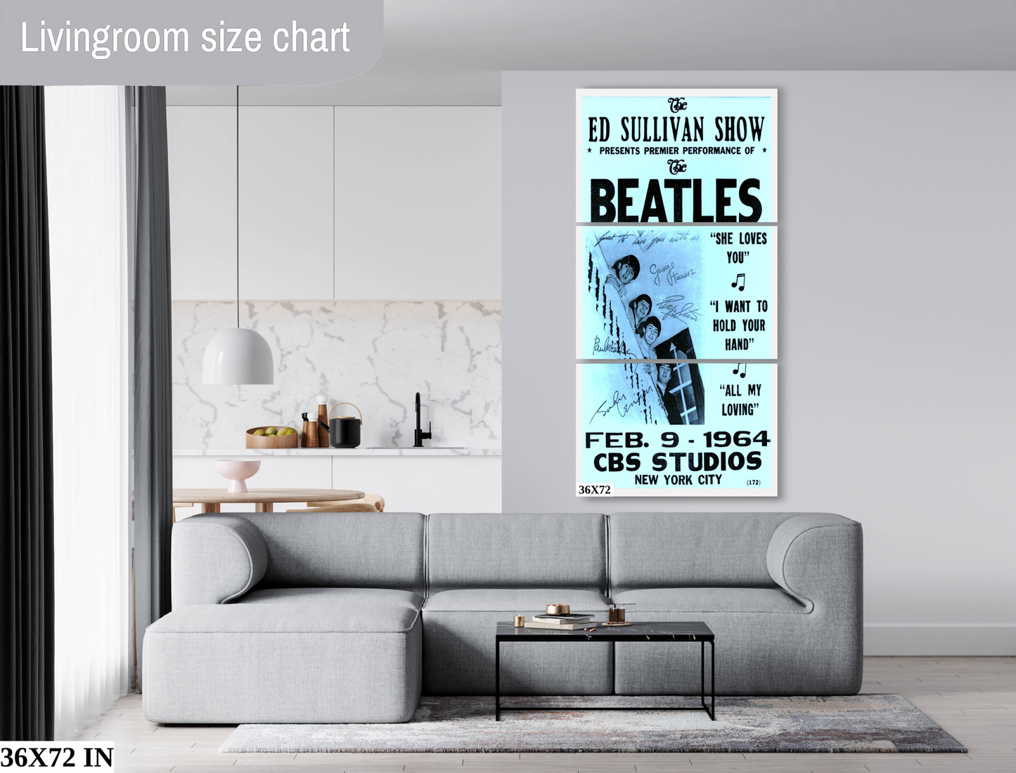 The Beatles on The Ed Sullivan Show 1964 poster