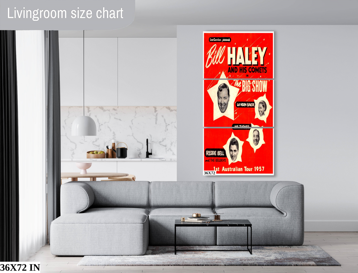 Bill Haley 1957 Tour concert poster