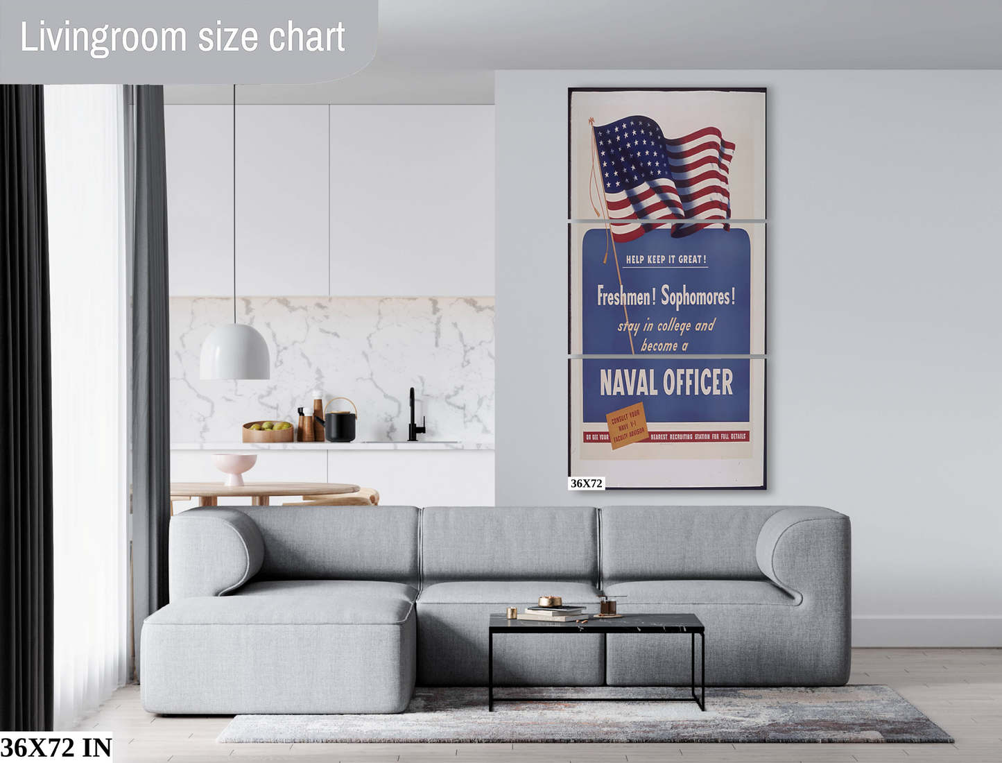 Stay in College and become a Naval Officer Second World War Poster