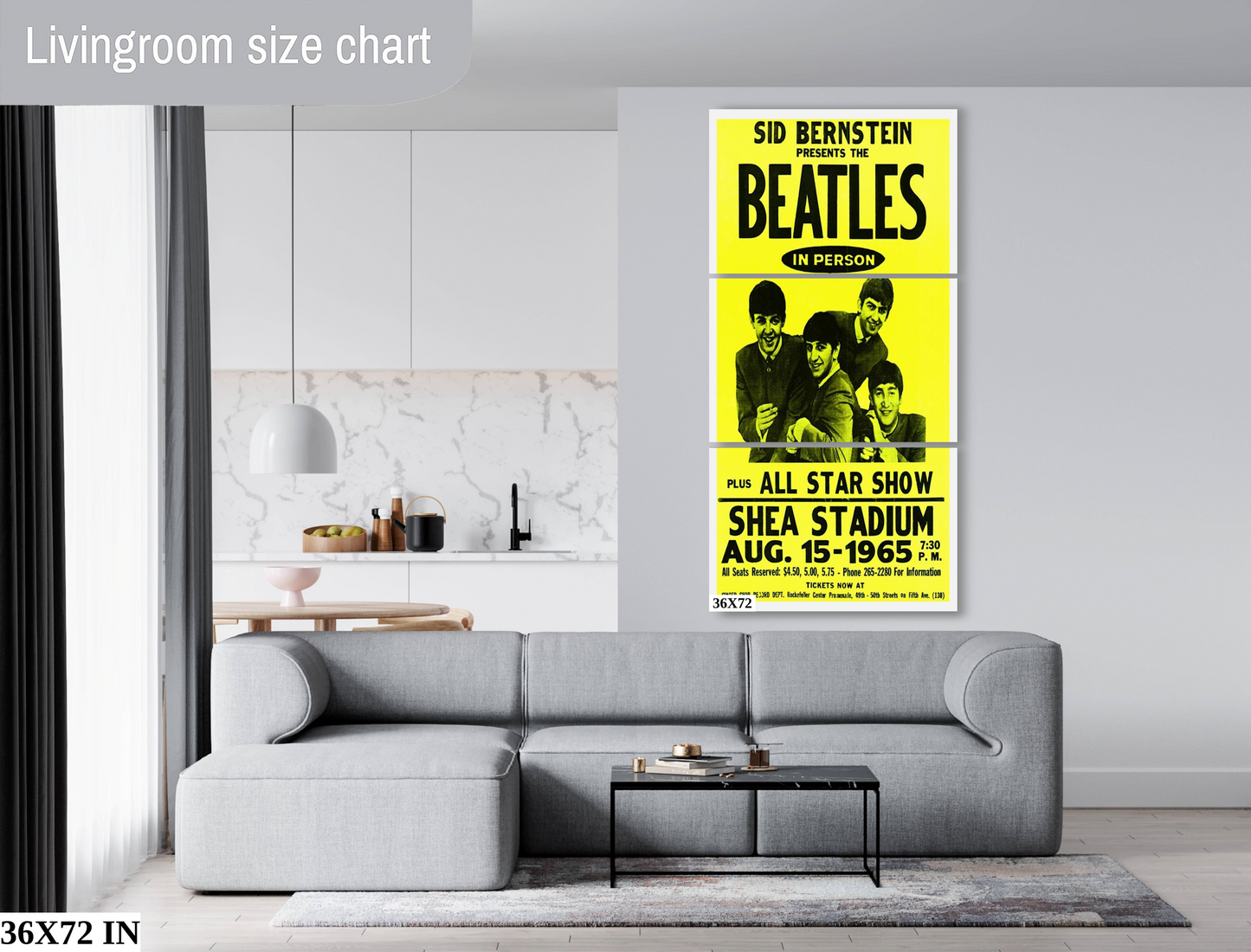 The Beatles at Shea Stadium concert poster