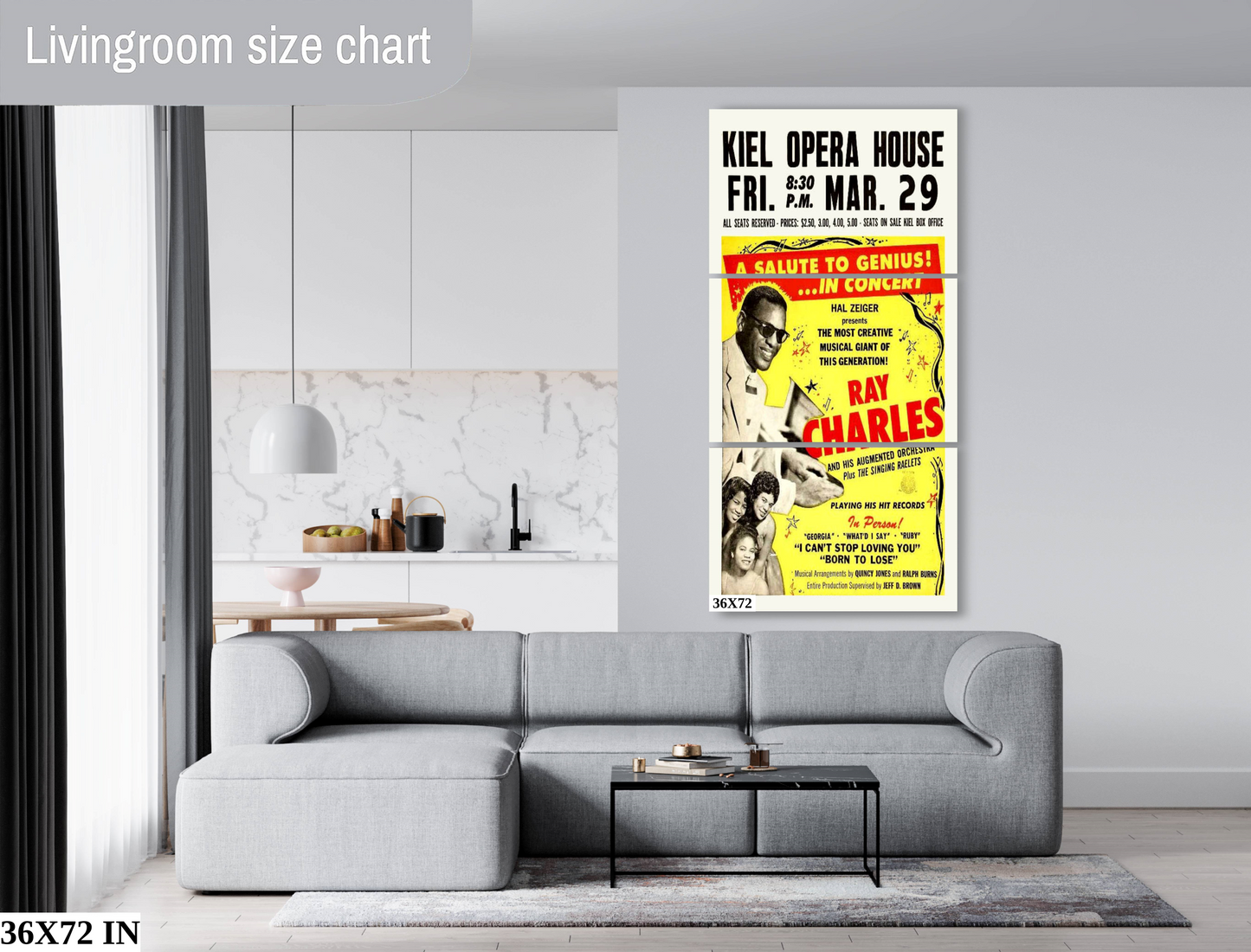 Ray Charles concert poster