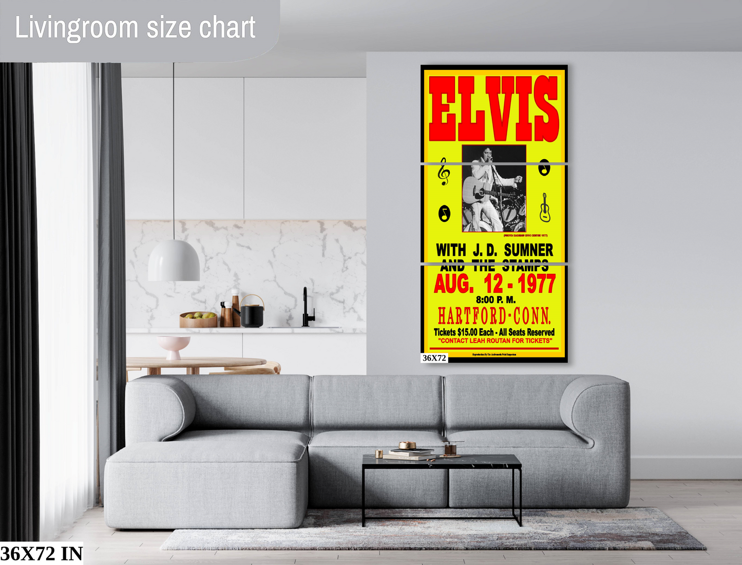 Elvis 1977 concert poster