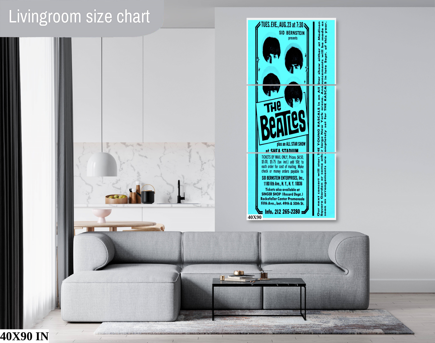 The Beatles at Shea Stadium 4 concert poster
