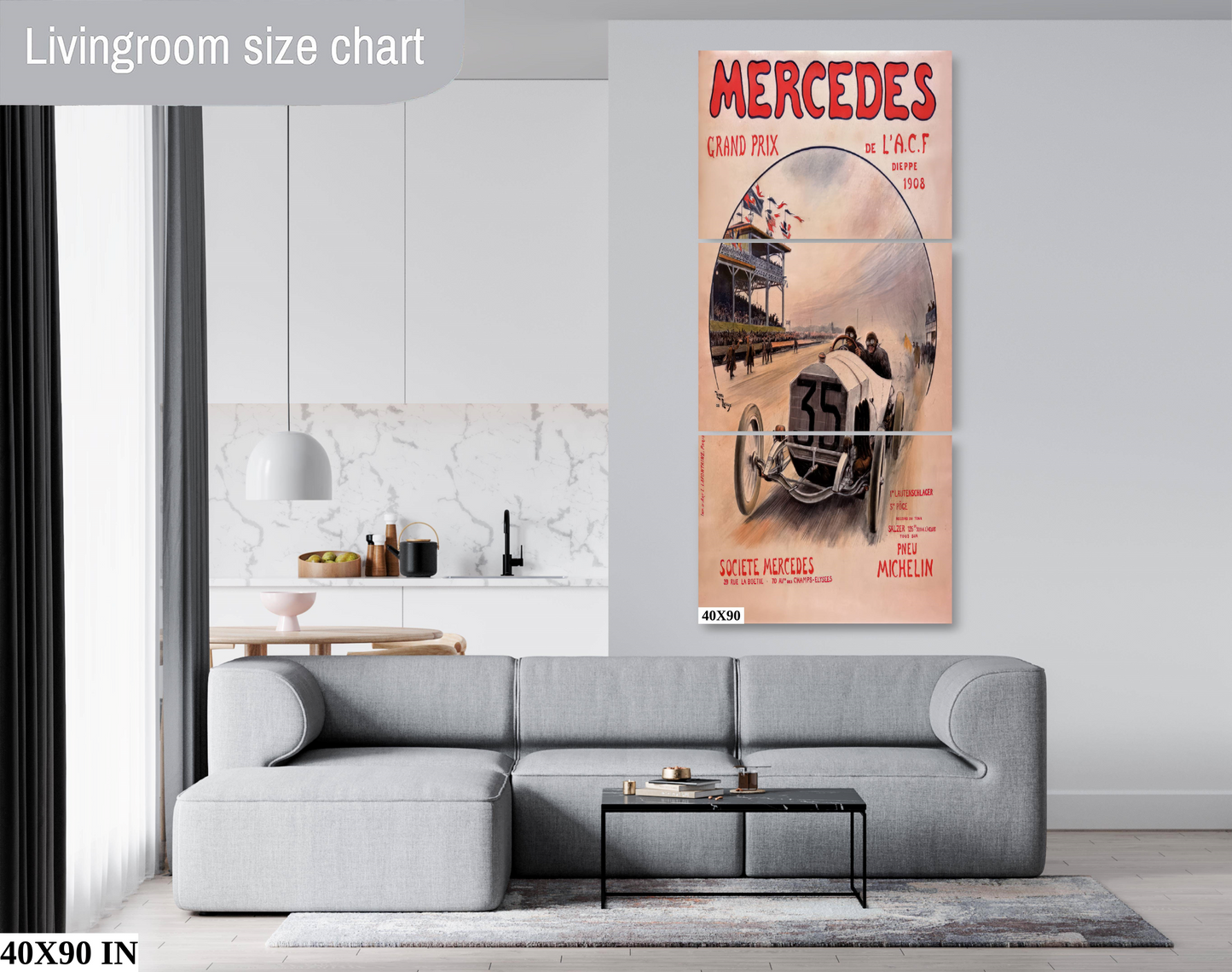 Mercedes Grand Prix Poster 1908