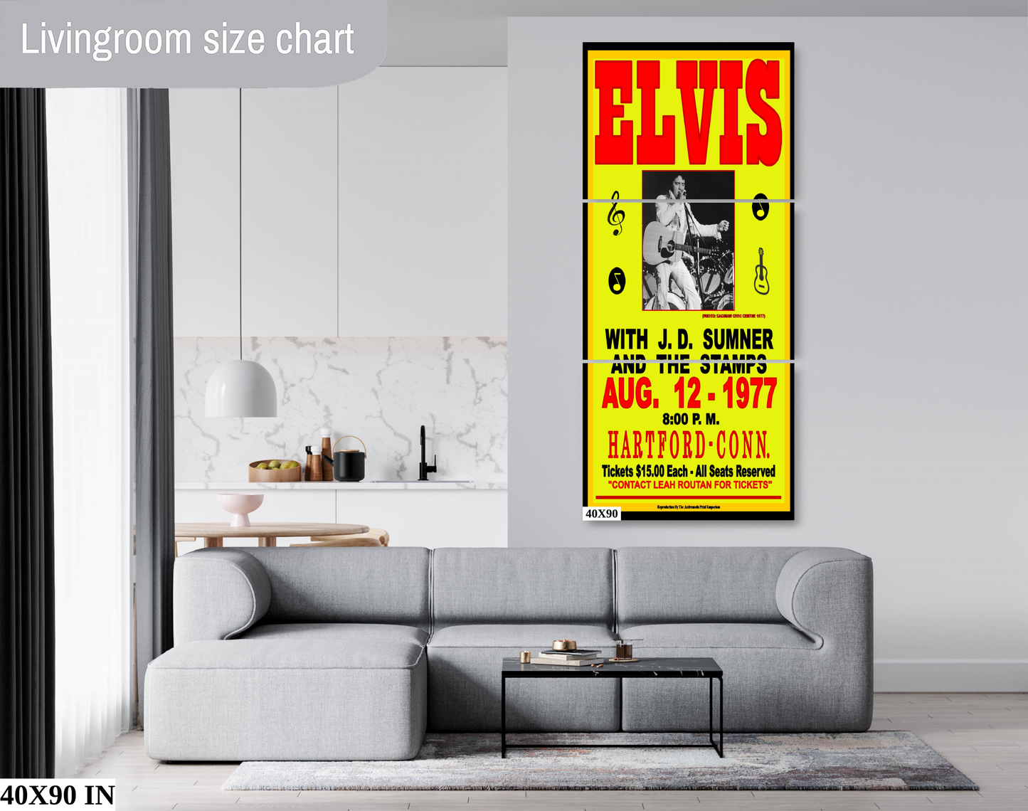 Elvis 1977 concert poster