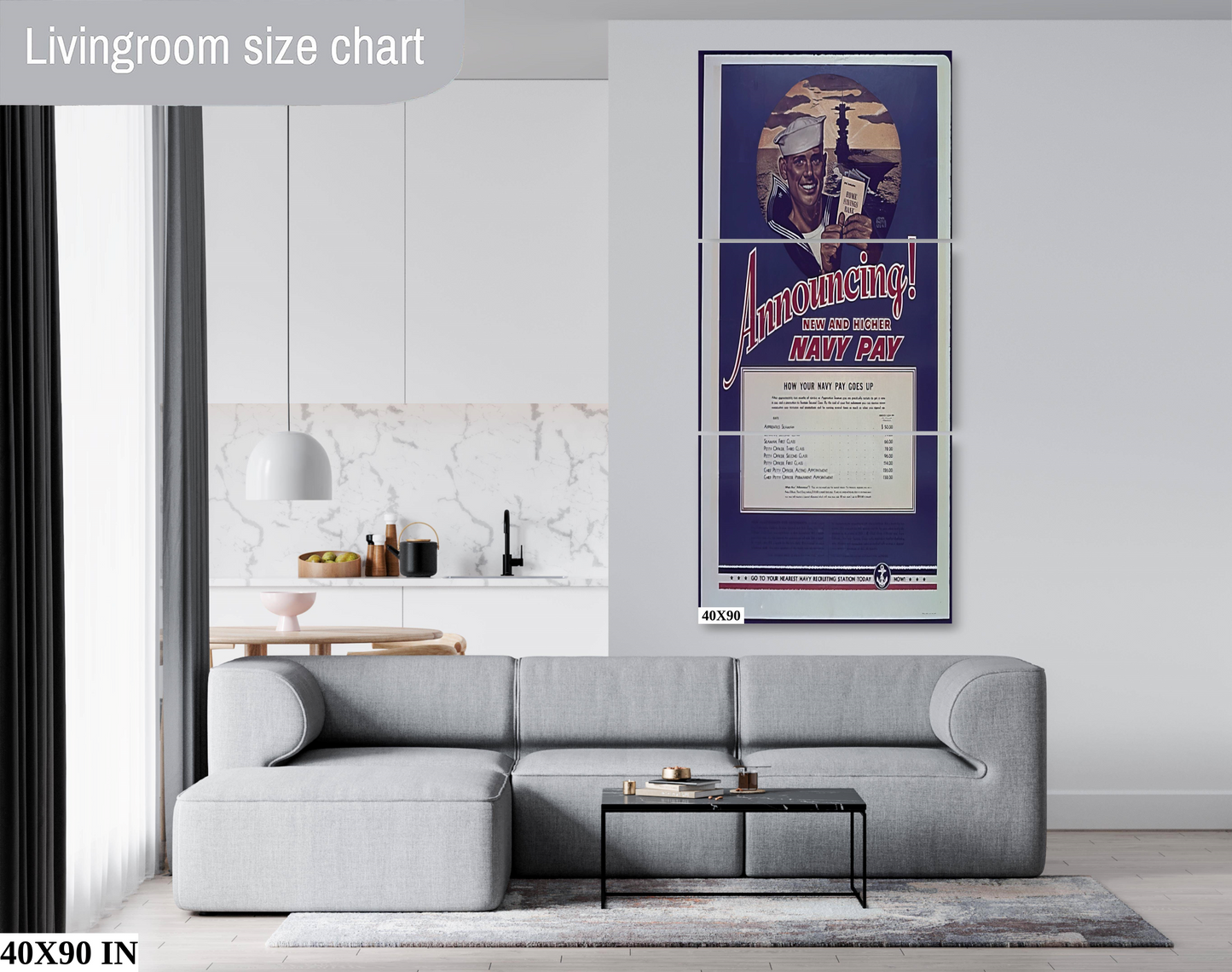 New and Higher Navy Pay Second World War Poster