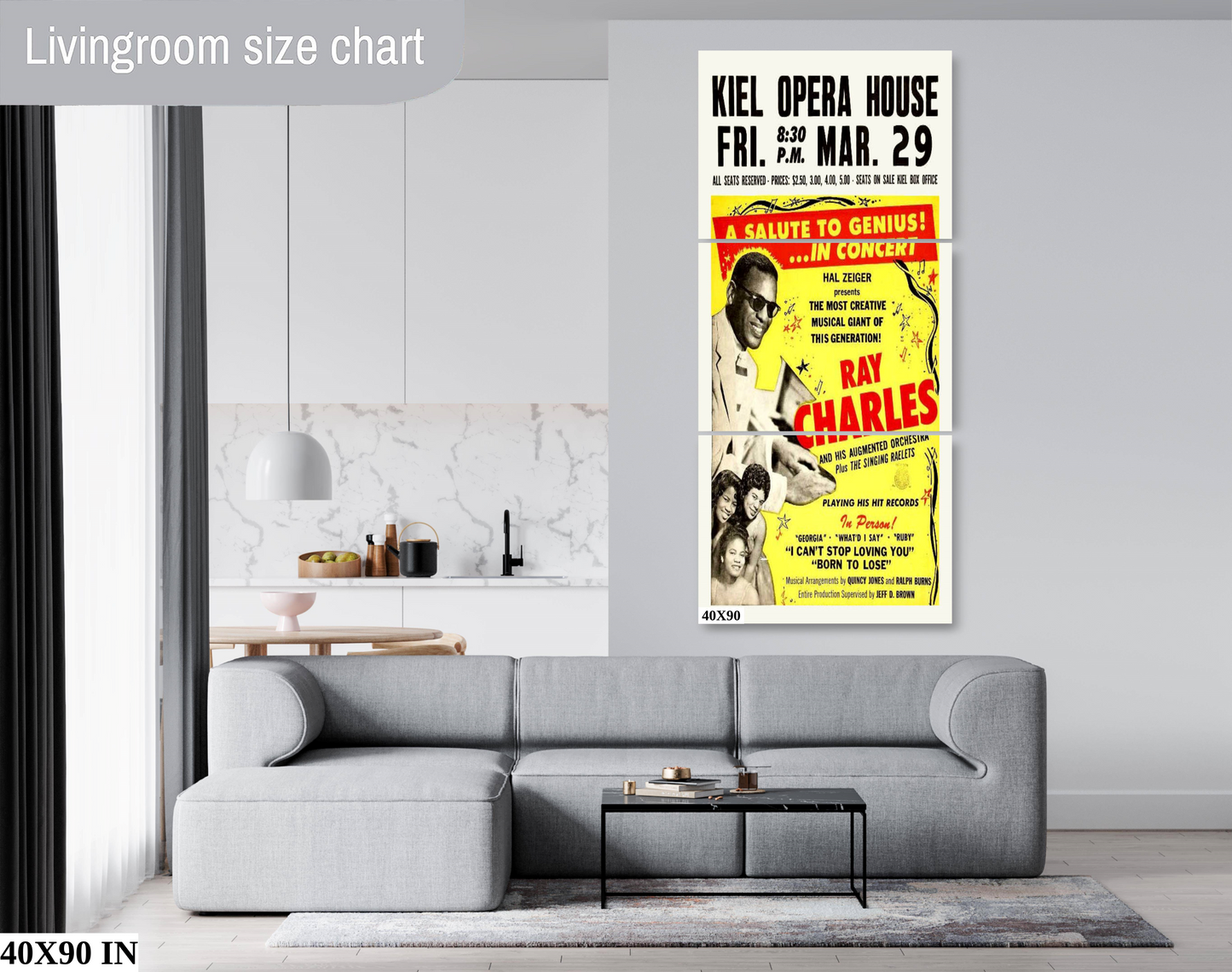 Ray Charles concert poster