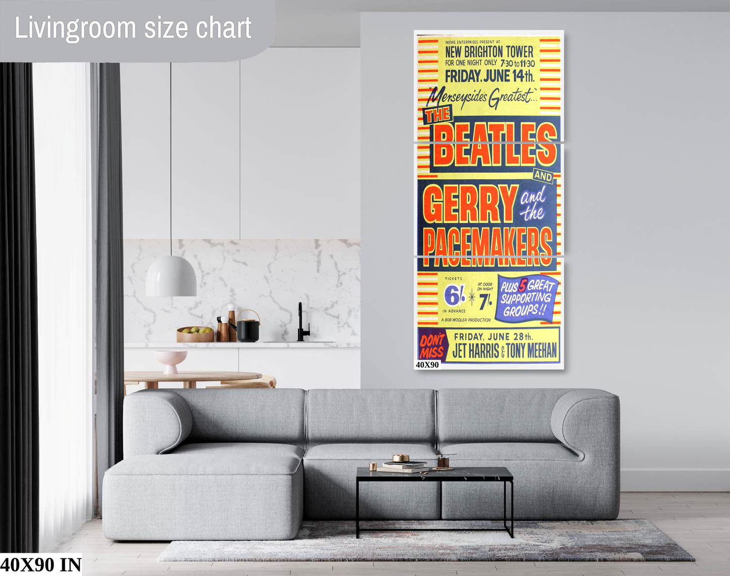 The Beatles Gerry And The Pacemakers concert poster