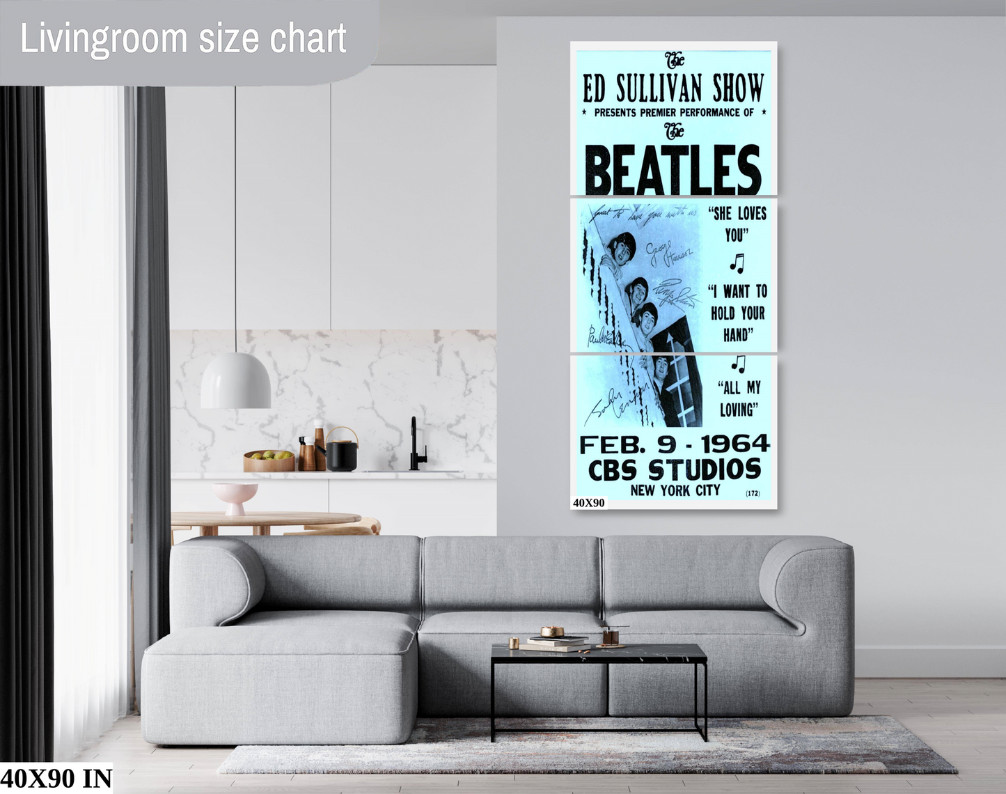 The Beatles on The Ed Sullivan Show 1964 poster