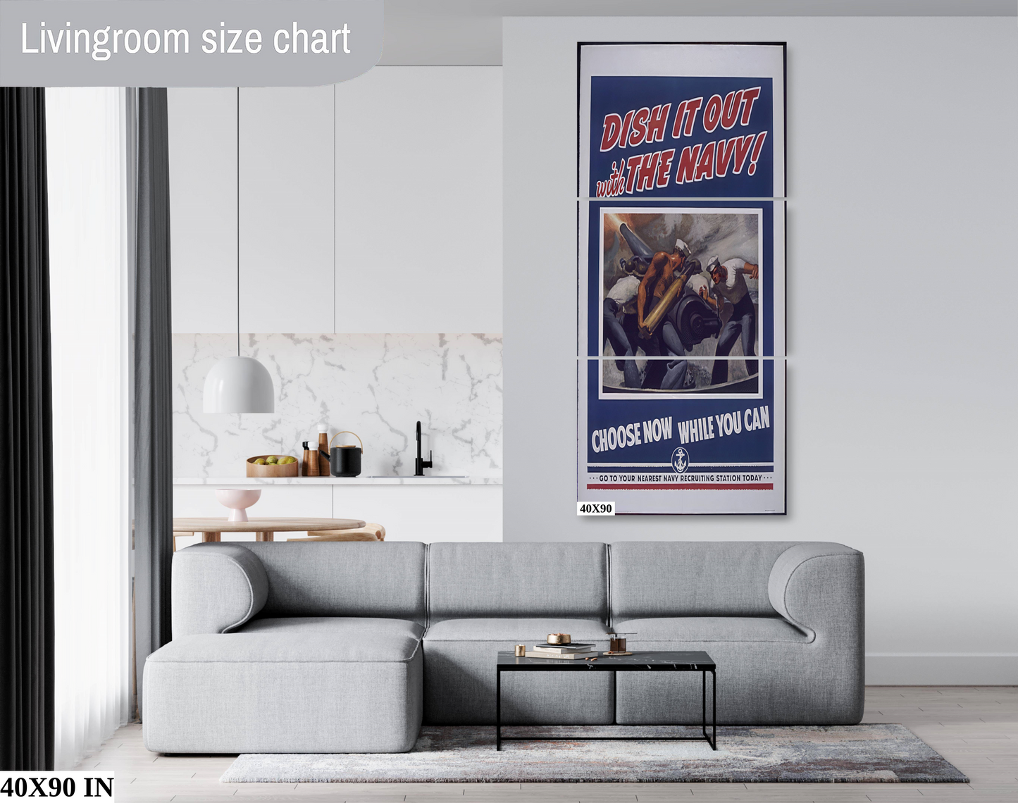 Dish it out with the Navy Second World War Poster