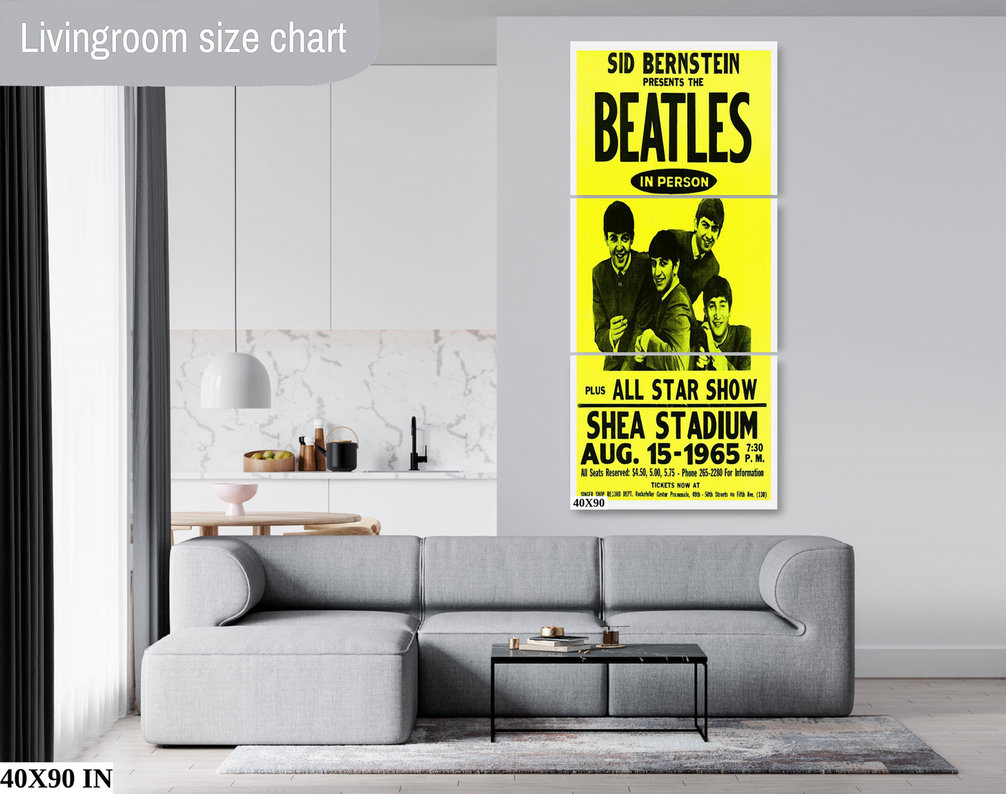 The Beatles at Shea Stadium concert poster