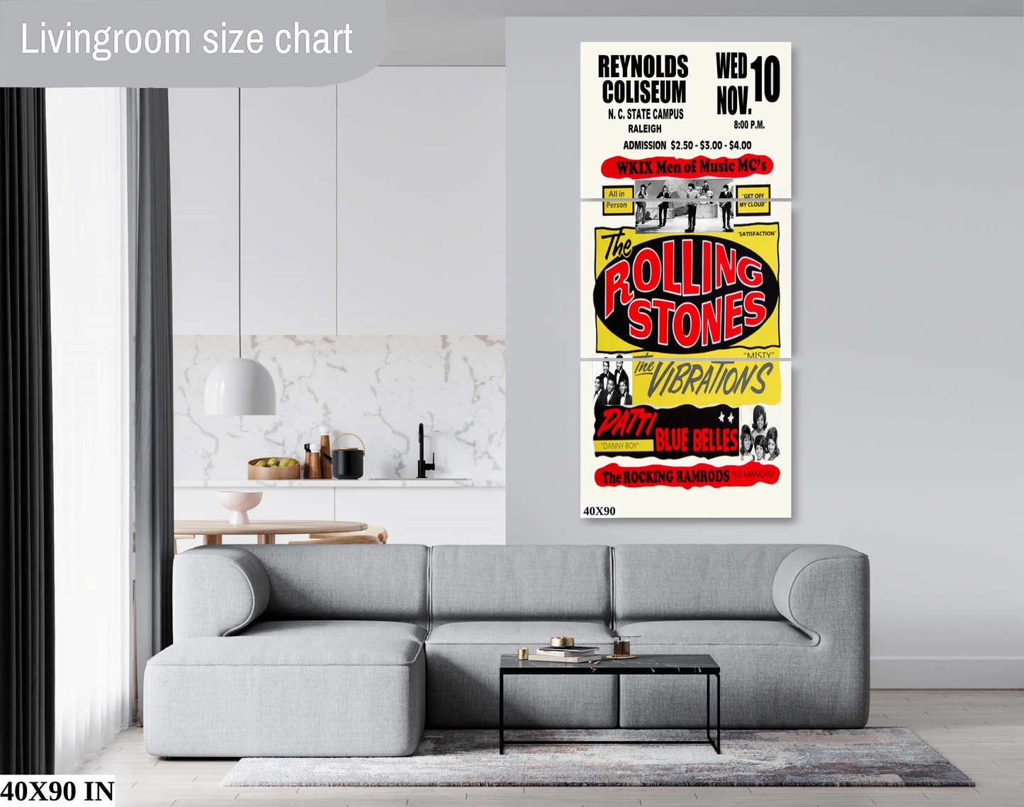 The Rolling Stones concert poster