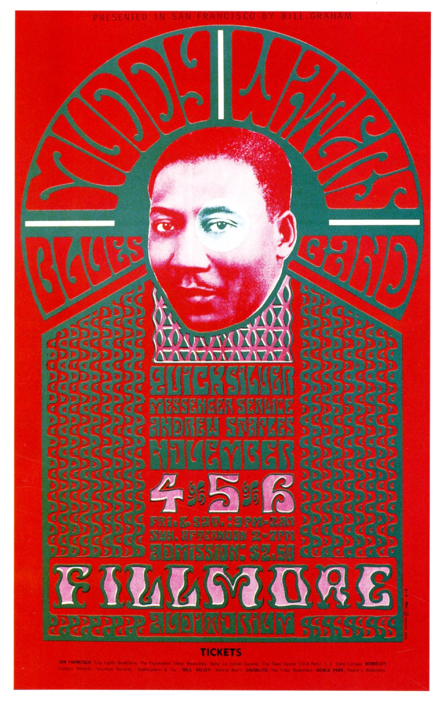 Muddy Waters at the Fillmore Concert poster