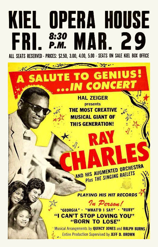 Ray Charles concert poster