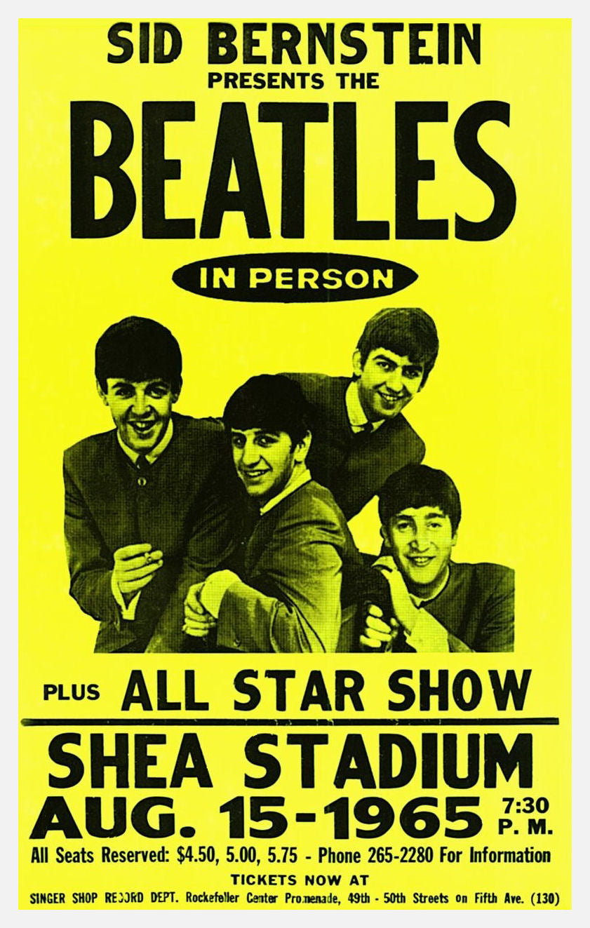 The Beatles at Shea Stadium concert poster