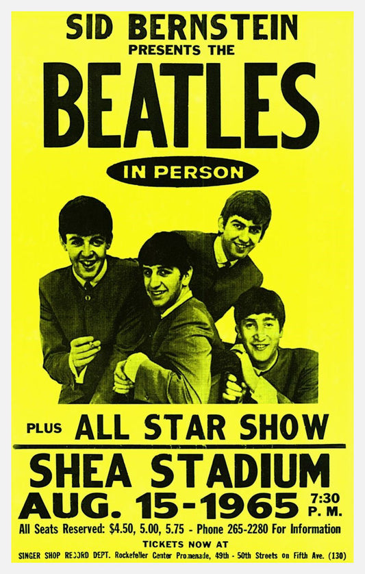 The Beatles at Shea Stadium concert poster