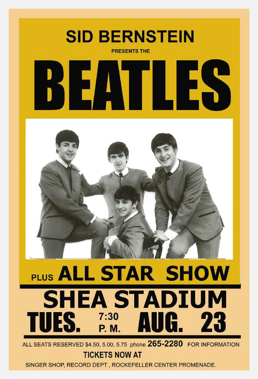 The Beatles at Shea Stadium 2 concert poster
