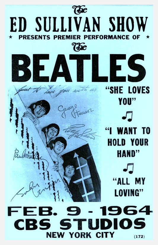 The Beatles on The Ed Sullivan Show 1964 poster