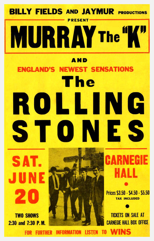 The Rolling Stones at Carnegie Hall concert poster