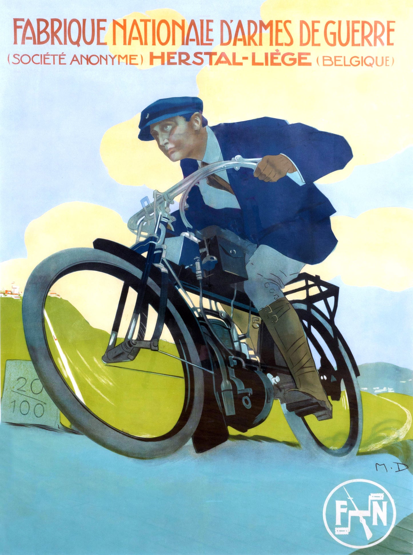 Fabrique Nationale Motorcycle Poster