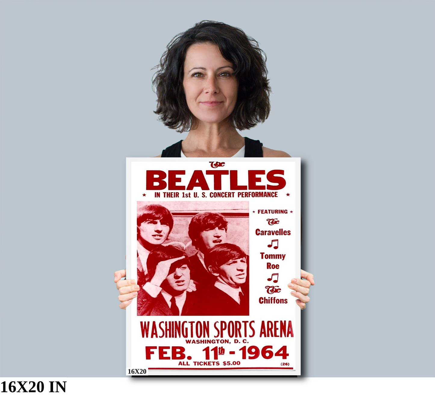 The Beatles at the Washington Sports Arena concert poster