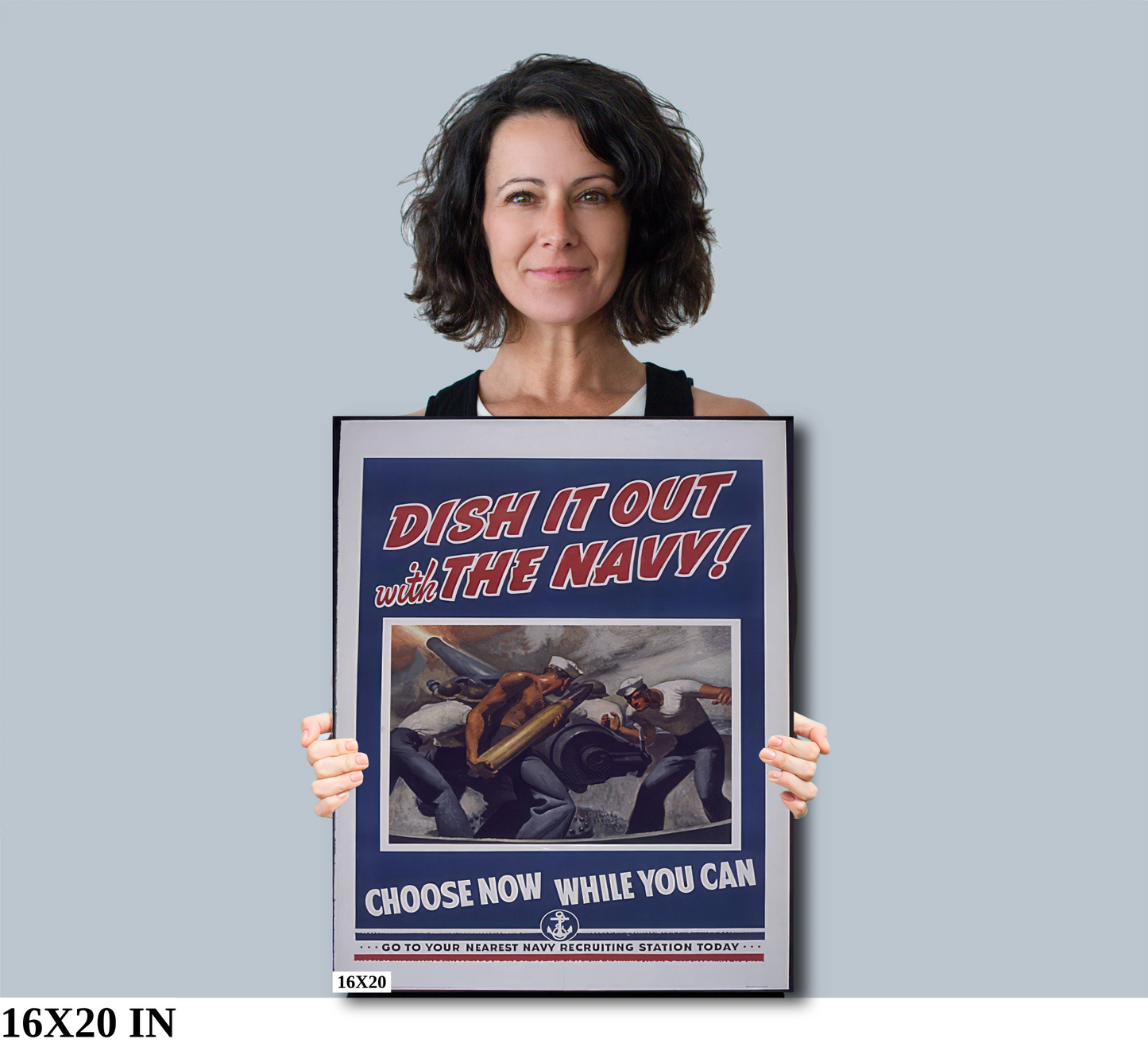 Dish it out with the Navy Second World War Poster