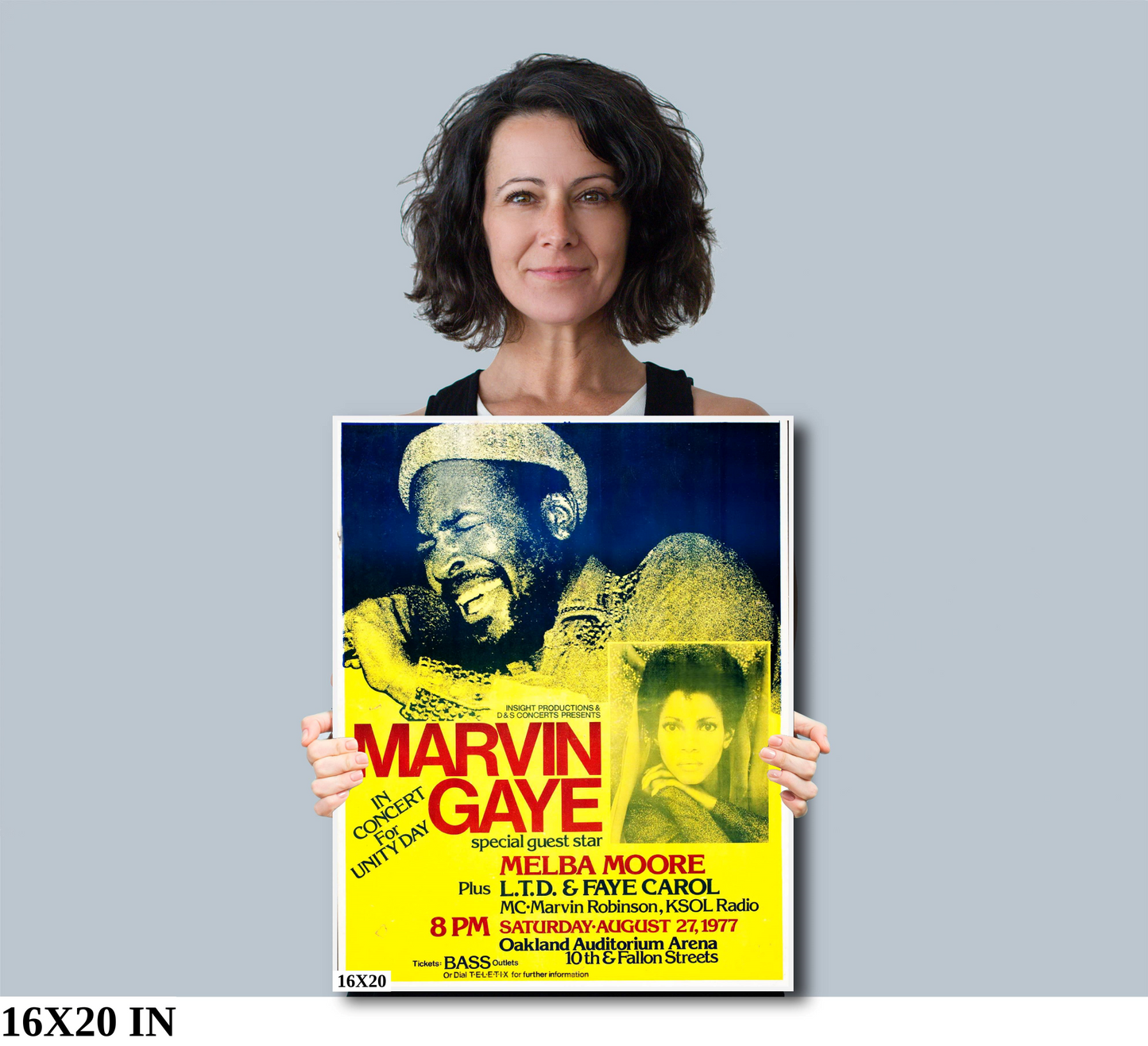 Marvin Gaye in concert for Unity Day 1977 Concert poster