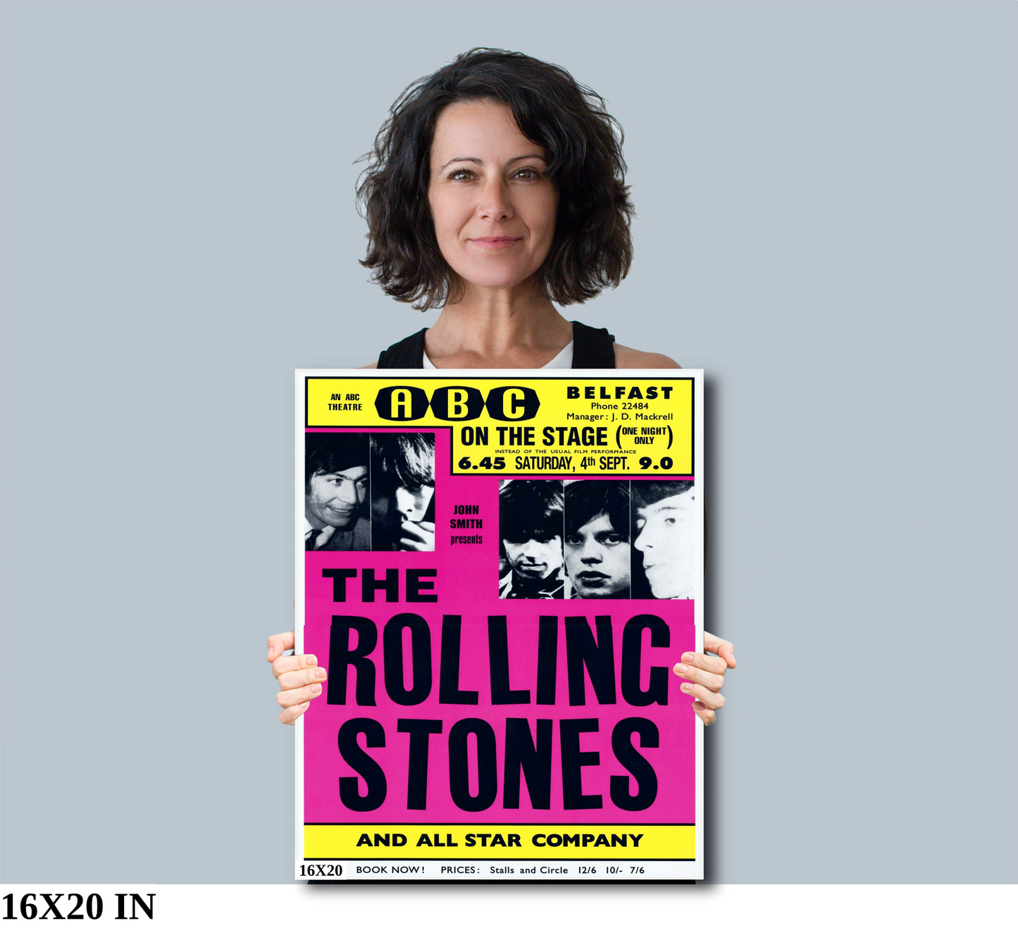 The Rolling Stones at the ABC Theatre in Belfast poster