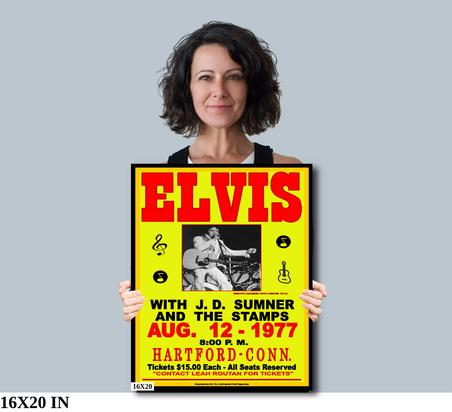 Elvis 1977 concert poster