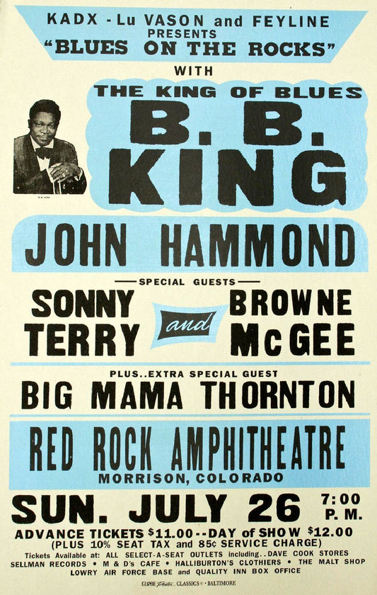 BB King concert poster