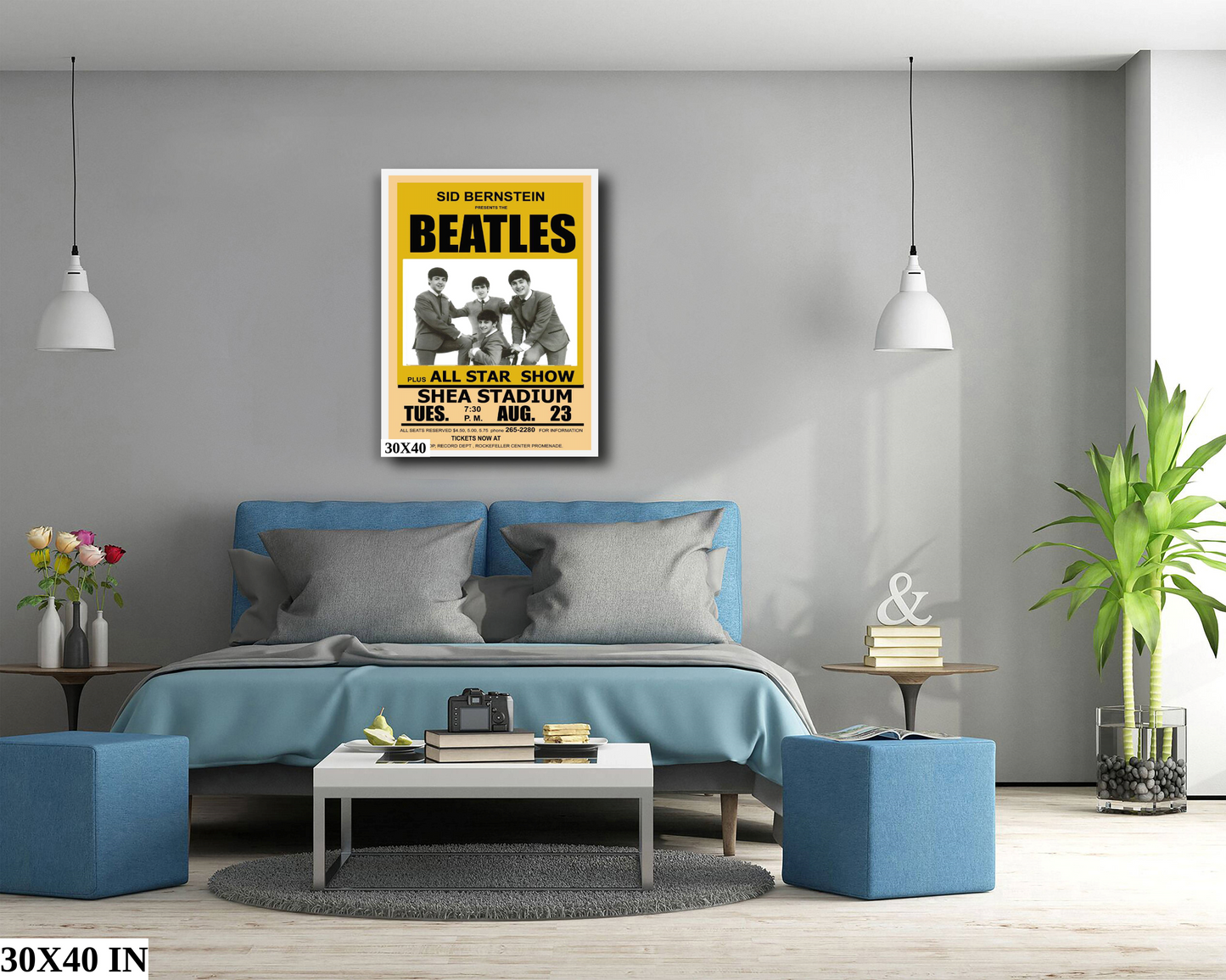 The Beatles at Shea Stadium 2 concert poster