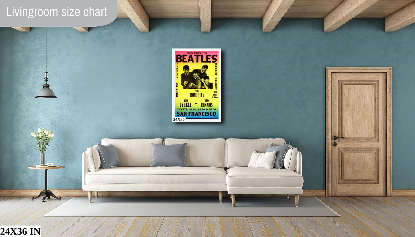 The Beatles at Candlestick Park concert poster