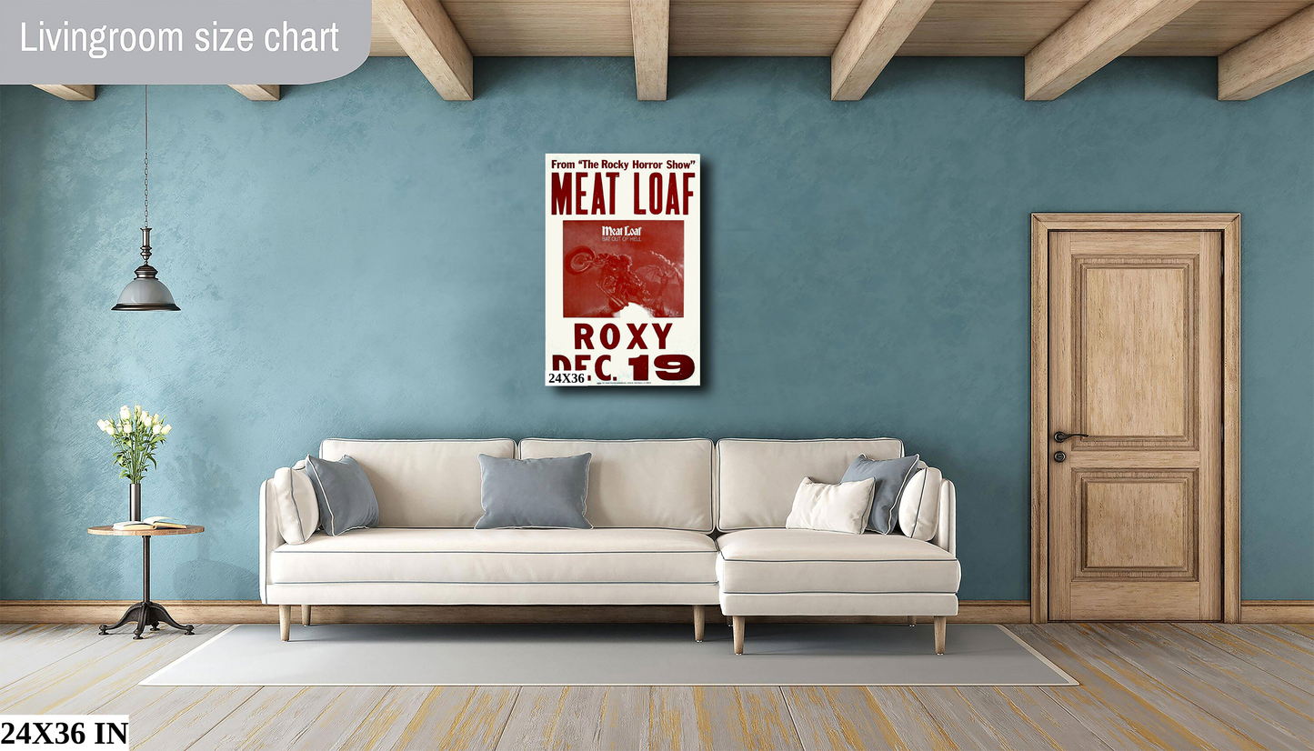 Meat Loaf at the Roxy Concert poster