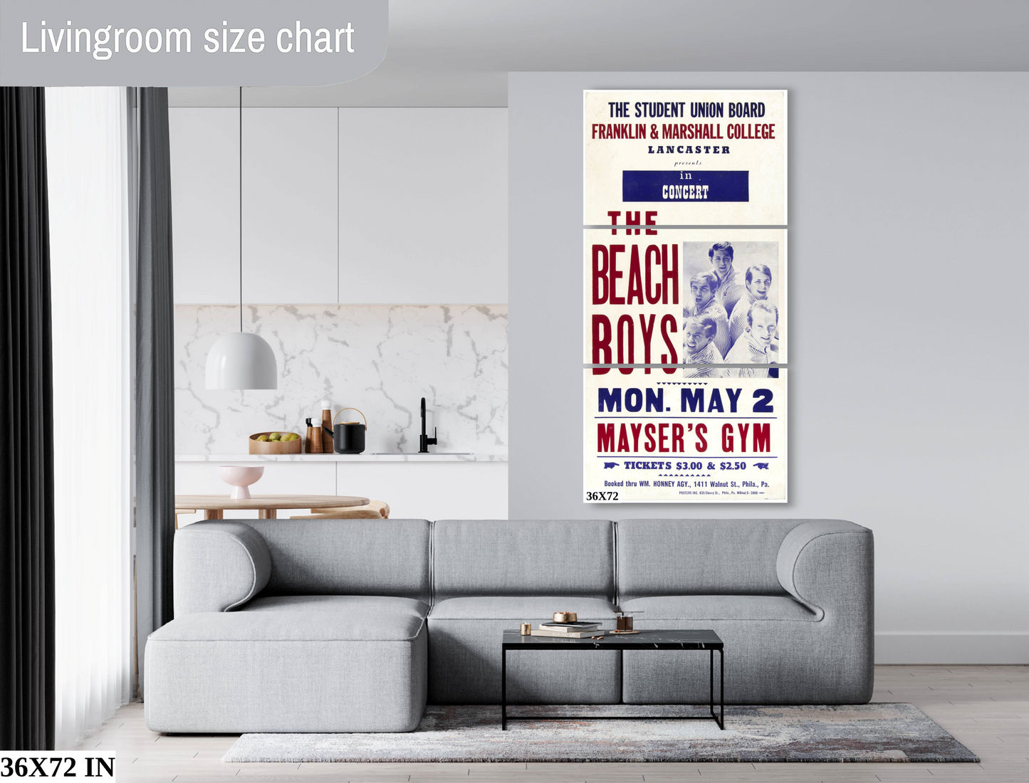 The Beach Boys at Mayser's Gym concert poster