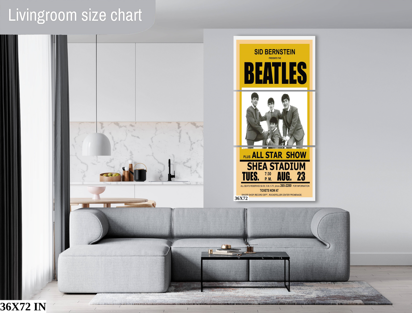 The Beatles at Shea Stadium 2 concert poster