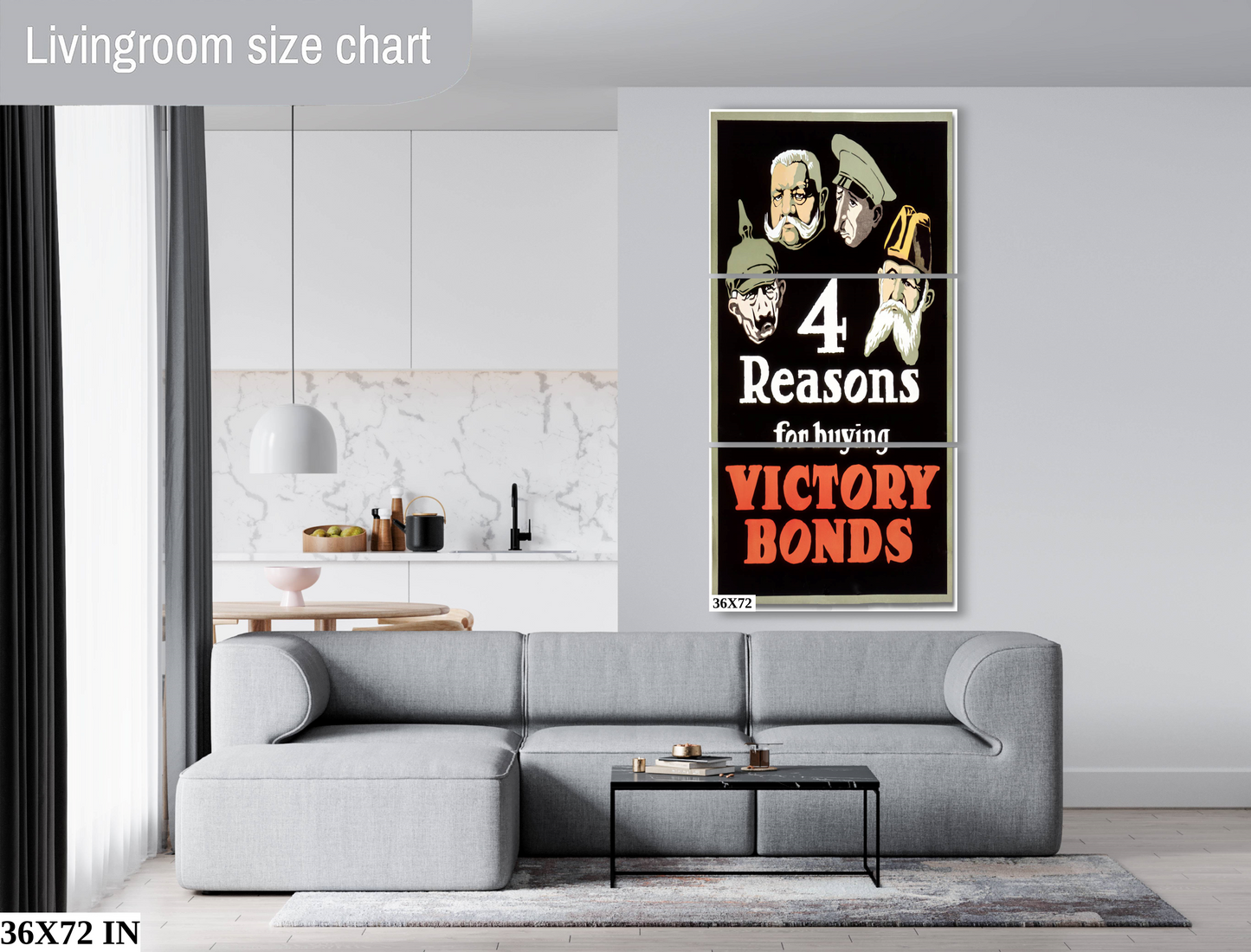 4 Reasons for buying Victory Bonds Second World War Poster