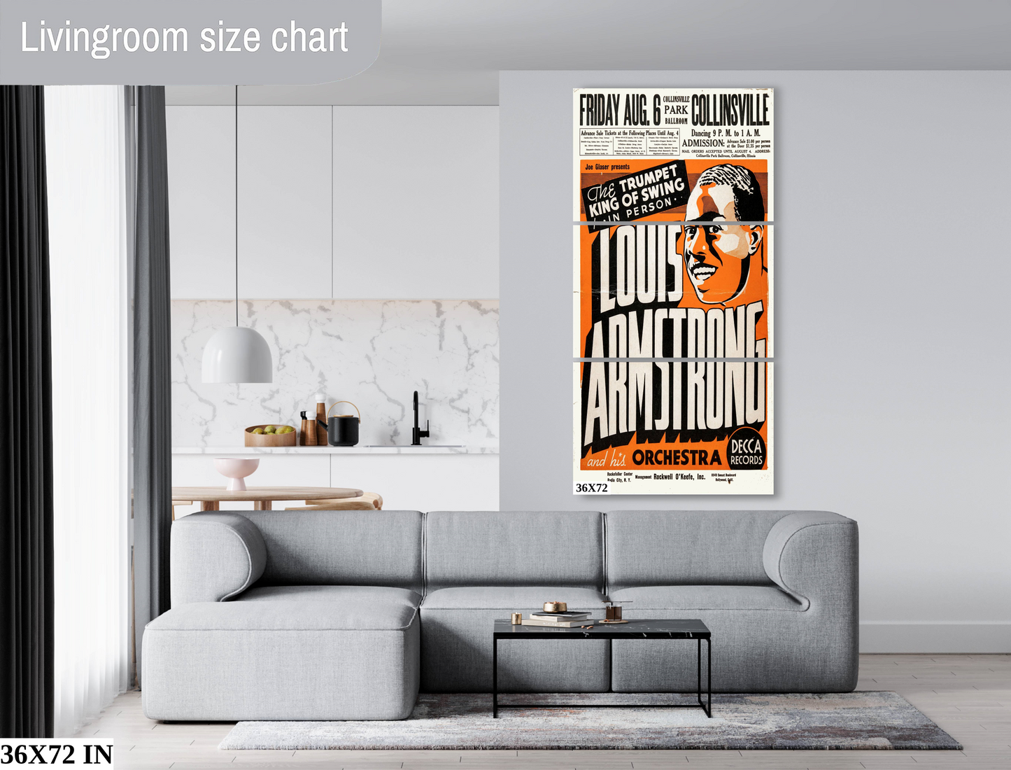 Louis Armstrong Trumpet King of Swing Concert poster