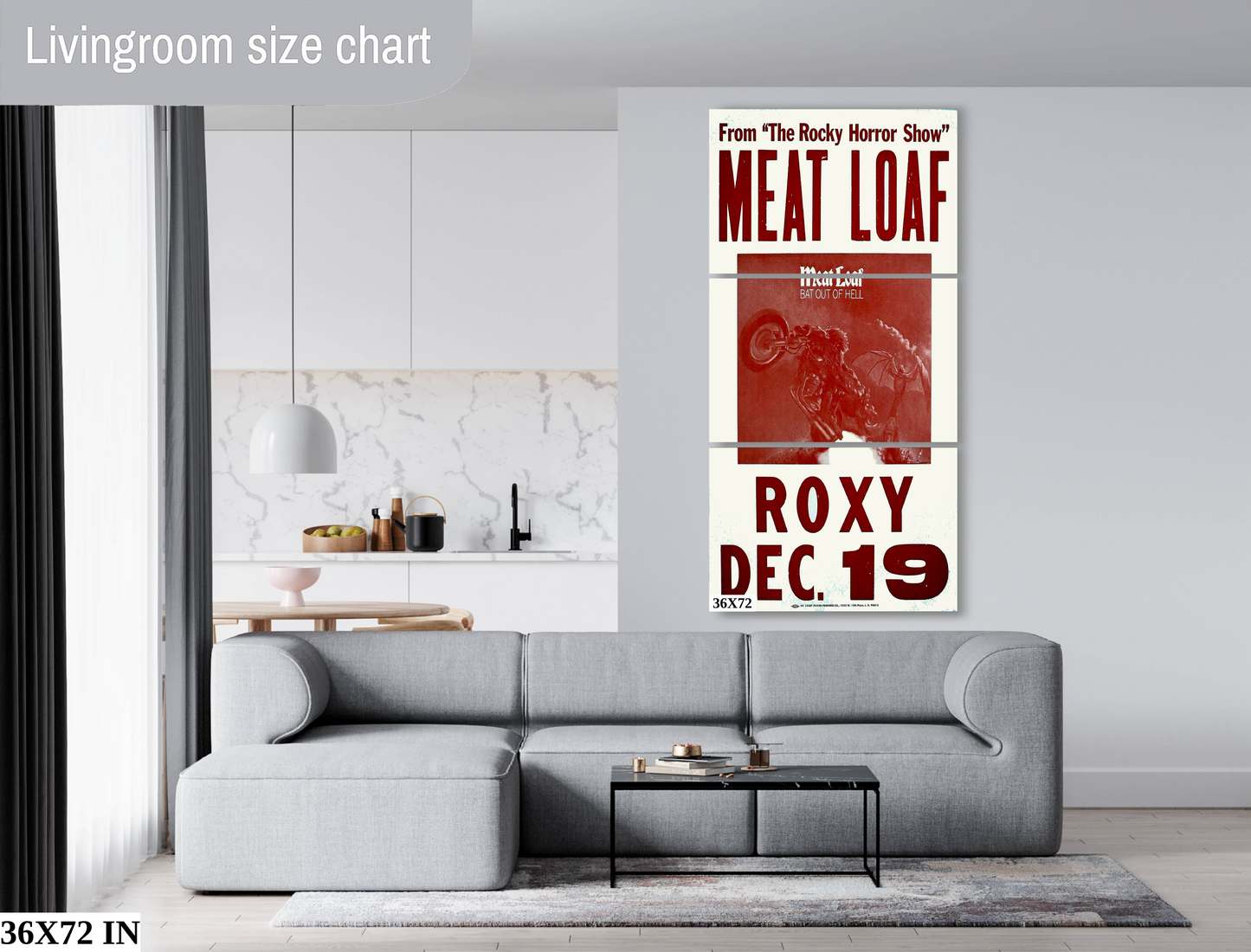 Meat Loaf at the Roxy Concert poster