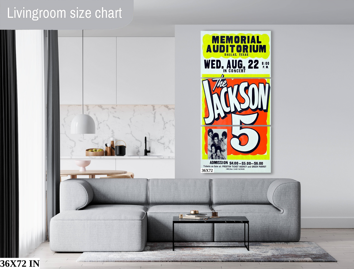 The Jackson 5 in Dallas concert poster