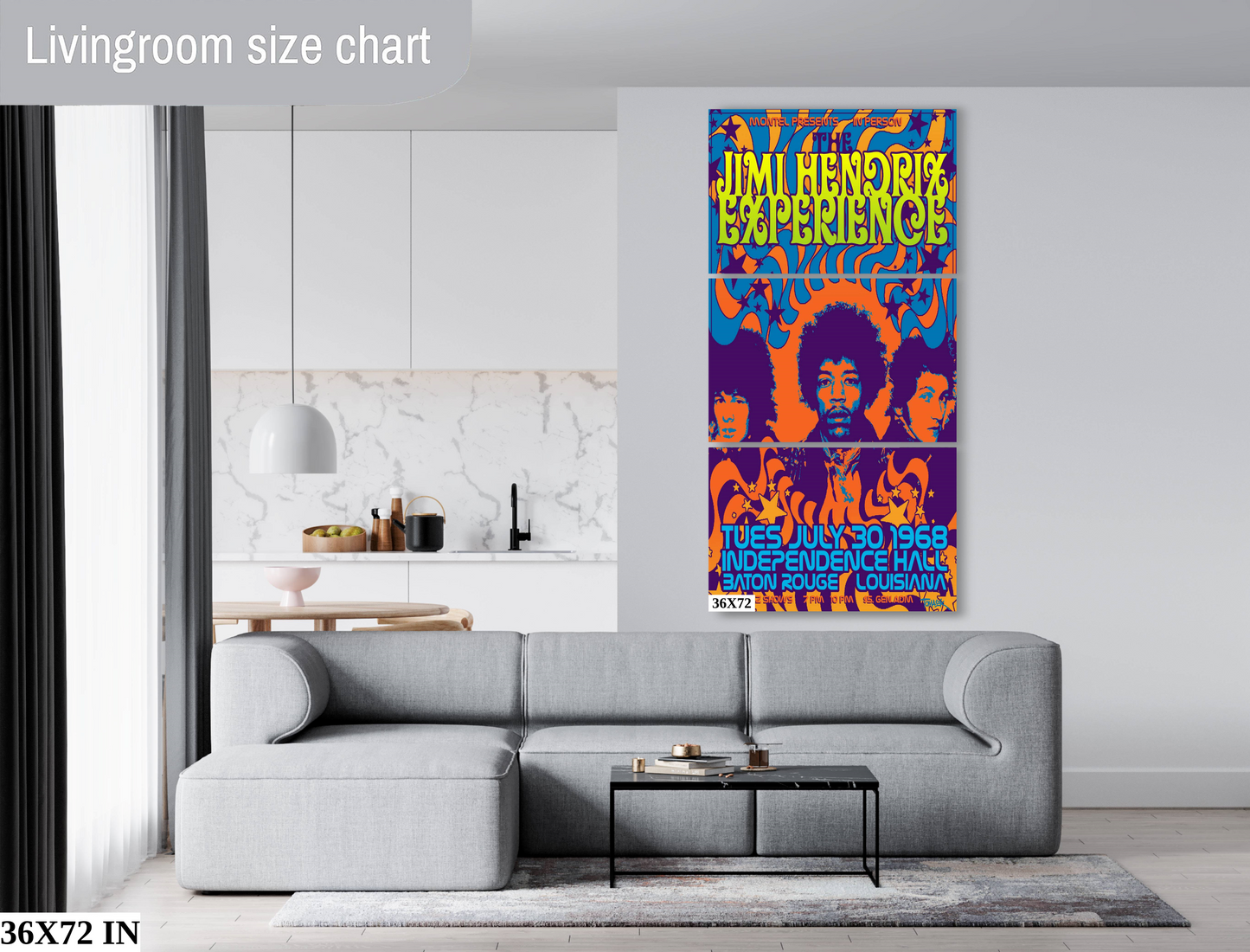 Jimi Hendrix at Independence Hall concert poster