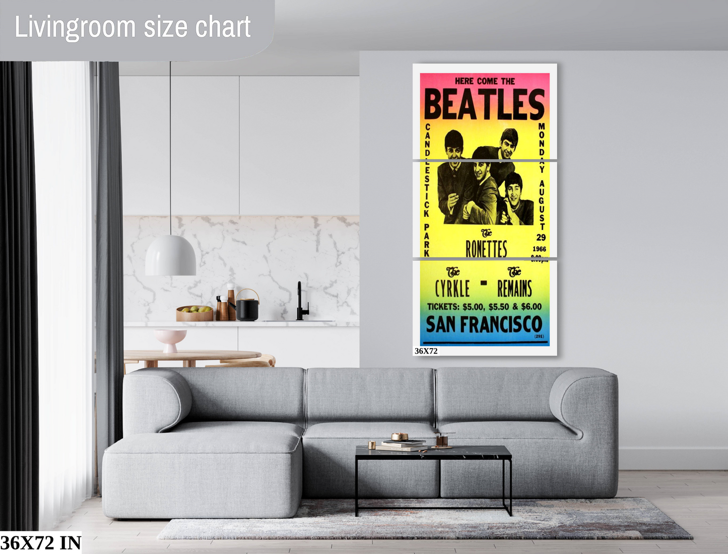 The Beatles at Candlestick Park concert poster