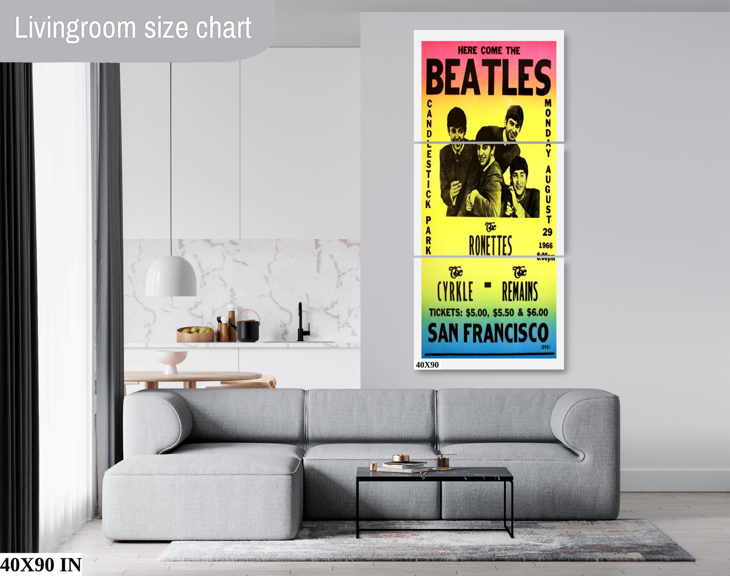 The Beatles at Candlestick Park concert poster