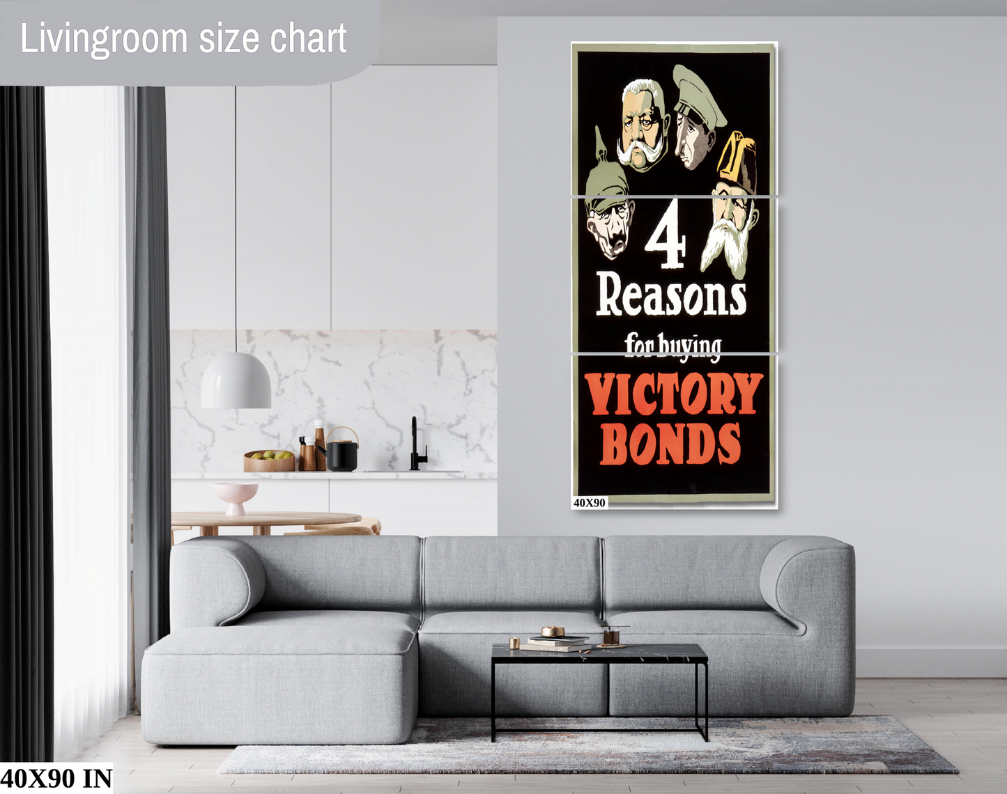 4 Reasons for buying Victory Bonds Second World War Poster